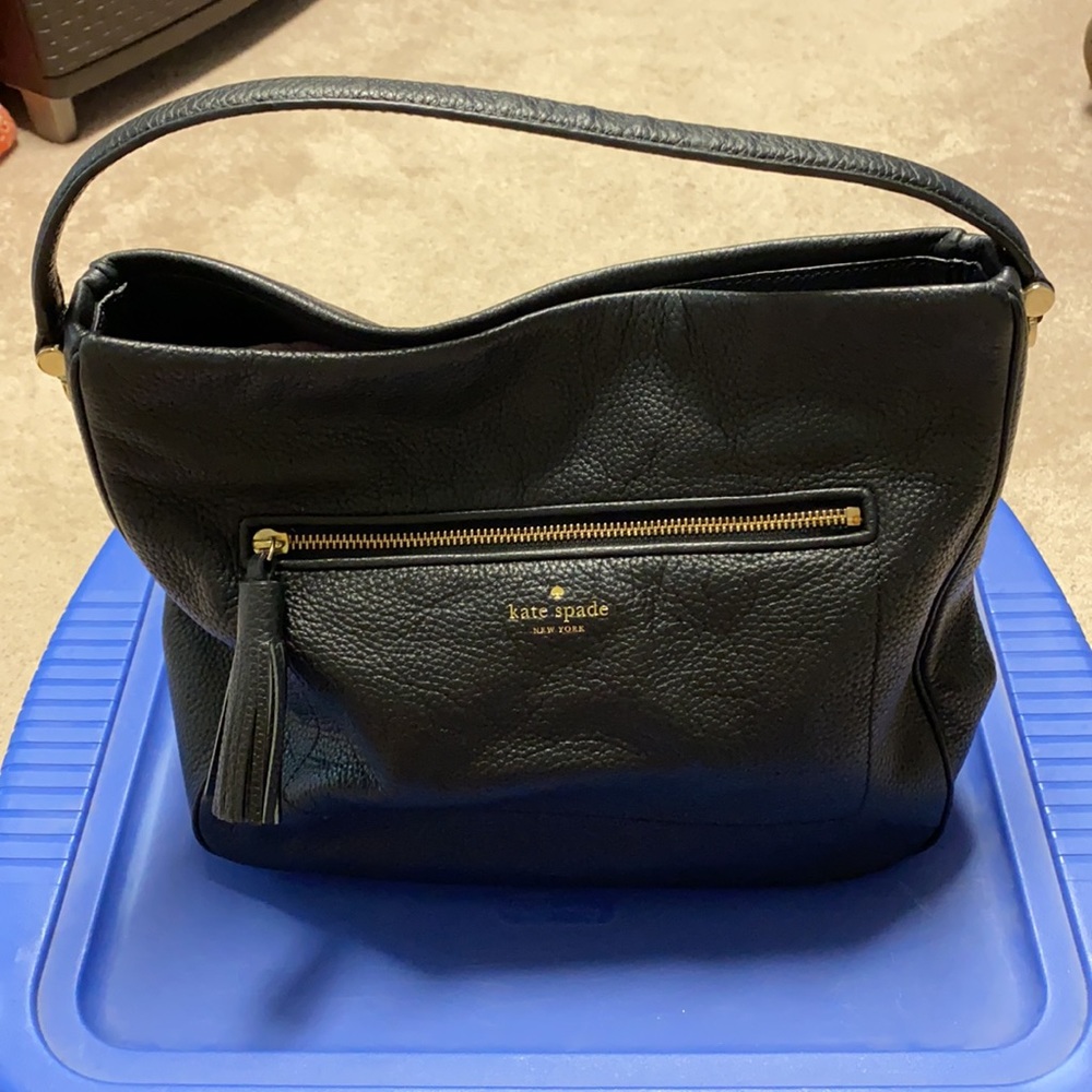 Kate Spade black pebble leather shoulder/crossbody
